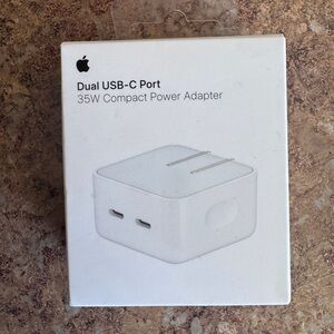 Apple Dual USB-C Port 35W Compact Power Adapter - White